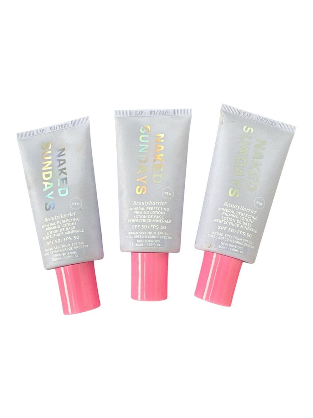 Bundle of 3 x Naked Sundays
Beauty Barrier Mineral Perfecting
Priming Lotion 50
